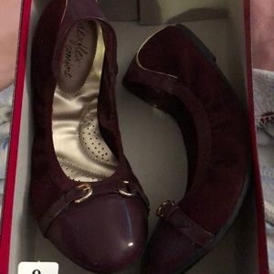 Wine colored flats